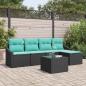 Preview: ARDEBO.de - Sofa Set 6 stk. Schwarz [Synthetisch]: Poly Rattan