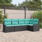 Preview: ARDEBO.de - Sofa Set 5 stk. Schwarz [Synthetisch]: Poly Rattan