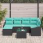 Preview: Sofa Set 7 stk. Schwarz [Synthetisch]: Poly Rattan