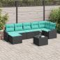 Preview: ARDEBO.de - Sofa Set 8 stk. Schwarz [Synthetisch]: Poly Rattan
