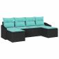Preview: Sofa Set 6 stk. Schwarz [Synthetisch]: Poly Rattan