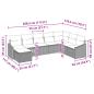 Preview: Sofa Set 8 Stk. Schwarz [Synthetisch]: Poly Rattan