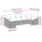 Preview: Sofa Set mit Kissen 7 pcs Schwarz Poly Rattan