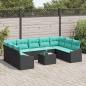 Preview: Sofa Set 10 stk. Schwarz [Synthetisch]: Poly Rattan