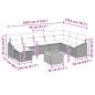 Preview: Gartensofa-set mit Kissen 9 pcs Schwarz Poly-Rattan