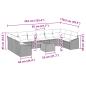 Preview: Gartensofa-set mit Kissen 11 pcs Schwarz Poly-Rattan