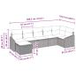 Preview: Sofa Set mit Kissen mit Speicher Schwarz Poly-Rattan