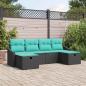 Preview: ARDEBO.de - Gartensofa-set 6 stk. Poly-Rattan