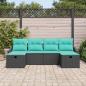 Preview: Gartensofa-set 6 stk. Poly-Rattan