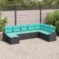Preview: ARDEBO.de - Gartensofa-set 8 stk. Poly-Rattan