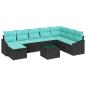 Preview: Gartensofa-set 9 pcs Poly-Rattan