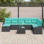Preview: Gartensofa-set 9 pcs Poly-Rattan
