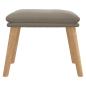 Preview: Fußhocker Hellgrau 45x29,5x35 cm Samt