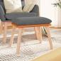 Preview: ARDEBO.de - Fußhocker Hellgrau 45x29,5x35 cm Stoff und Kunstleder