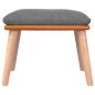 Preview: Fußhocker Hellgrau 45x29,5x35 cm Stoff und Kunstleder