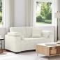 Preview: ARDEBO.de - Zweisitzer-Sofa Creme 160x77x82 cm Samt