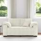 Preview: Zweisitzer-Sofa Creme 160x77x82 cm Samt