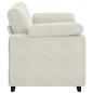 Preview: Zweisitzer-Sofa Creme 160x77x82 cm Samt