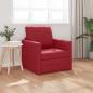 Preview: ARDEBO.de - Schlafsofa 60cm Weinrot Kunstleder