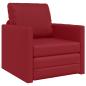 Preview: Schlafsofa 60cm Weinrot Kunstleder