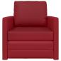 Preview: Schlafsofa 60cm Weinrot Kunstleder