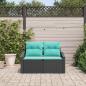 Preview: Gartensofa Grau 123 x 62 x 69cm Poly-Rattan