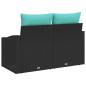 Preview: Gartensofa Grau 123 x 62 x 69cm Poly-Rattan