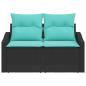 Preview: Gartensofa Grau 123 x 62 x 69cm Poly-Rattan