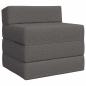 Preview: Klappsofa Bett Hellgrau 70 x 60 x 63 cm Stoff