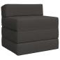 Preview: Klappsofa Bett Dunkelgrau 200 x 70 x 15 cm Stoff