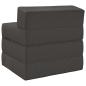 Preview: Klappsofa Bett Dunkelgrau 200 x 70 x 15 cm Stoff