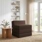 Preview: ARDEBO.de - Klappsofa Bett Taupe 70 x 60 x 63 cm Stoff