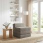 Preview: ARDEBO.de - Klappsofa Bett Hellgrau 70 x 60 x 63 cm Samt
