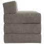Preview: Klappsofa Bett Hellgrau 70 x 60 x 63 cm Samt