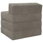 Preview: Klappsofa Bett Hellgrau 70 x 60 x 63 cm Samt