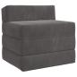 Preview: Klappsofa Bett Dunkelgrau 200 x 70 x 15 cm Samt
