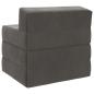 Preview: Klappsofa Bett Dunkelgrau 200 x 70 x 15 cm Samt
