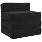 Preview: ARDEBO.de - Klappsofa Bett Schwarz 200 x 70 x 15 cm Samt