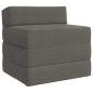 Preview: Klappsofa Bett Hellgrau 200 x 70 x 15 cm Cordstoff