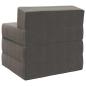 Preview: Klappsofa Bett Hellgrau 200 x 70 x 15 cm Cordstoff