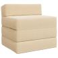 Preview: Klappsofa Bett 2-Sitzer Creme 70 x 60 x 63 cm Cordstoff