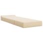 Preview: Klappsofa Bett 2-Sitzer Creme 70 x 60 x 63 cm Cordstoff