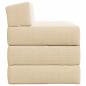 Preview: Klappsofa Bett 2-Sitzer Creme 70 x 60 x 63 cm Cordstoff