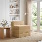 Preview: ARDEBO.de - Klappsofa Bett Hellgrün-Grau 200 x 70 x 15 cm Cordstoff