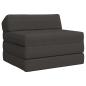 Preview: ARDEBO.de - Klappsofa Bett Dunkelgrau 200 x 70 x 10 cm Stoff