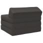 Preview: Klappsofa Bett Dunkelgrau 200 x 70 x 10 cm Stoff