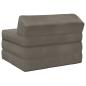 Preview: Klappsofa Bett Hellgrau 70 x 60 x 49 cm Samt