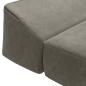 Preview: Klappsofa Bett Hellgrau 70 x 60 x 49 cm Samt