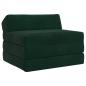 Preview: ARDEBO.de - Klappsofa Bett Dunkelgrün 200 x 70 x 10 cm Samt