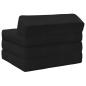 Preview: Klappsofa Bett Schwarz 70 x 60 x 49 cm Samt
